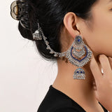 Fashionable Bohemian Tassel Earrings Bird Cage Bell Pendant Ethnic Style Dangle Earrings Elegant Personality Jewelry Accessories
