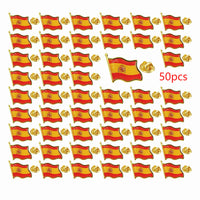 Spain Flag Lapel Pin -Country Flag Patriotic Brooch Bulk Pack of Pins for Hat, Tie, Clothes, Backpack