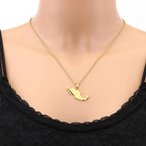 2024 new fashion stainless just Mexico map with city pendant necklace temperament everything collarbone chain birthday anniversa