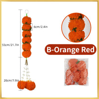 5-50 PCS Marigold Garland Wedding Diwali Decoration Day of the Dead Faux Garlands Wedding Garlands Indian Decor for Prayer Fest