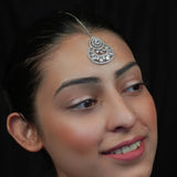 Stonefans Indian Geometric Zircon Forehead Chain Wedding Hair Jewelry Boho Accessories Hollow Crystal Headpiece Tiara for Women