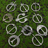 Medieval Clasp Pin Brooch Vintage Viking Celtic Scarf Shawl Penannular Brooch Cloak Pins Jewelry