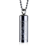 Stainless Steel Om Mani Padme Hum Prayer Wheel Mantra Buddhism Rotatable Necklace Cremation Jewelry Capsule Ash Urn Holder