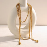 E.B.belle New Creative Multipile Layers Square Pearl Necklace 18K Gold Plated Stainless Steel Women Party Statement Jewerly