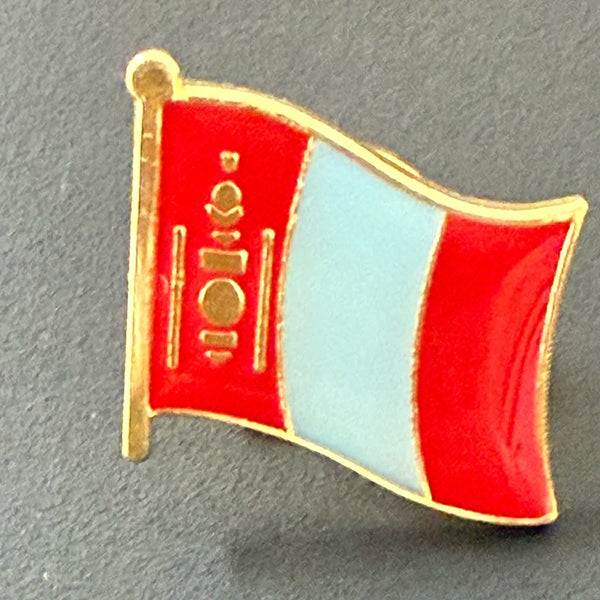 Mongolia Flag Badge Pin Lapel Pin Badge for Backpack
