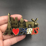 UK Italy Rome France Paris American Qatar Metal Fridge Magnet Magnetic Refrigerator Decoration Sticker Leaning Tower Of Pisa Sou