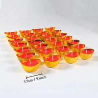 28 Pcs Handmade Lotus Flower TeaLight Candle, Floating Candle and Tea Lights, Centerpieces for Tables, Bridal Baby Shower