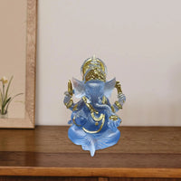 Ganesha Sitting Buddha Statue Sculpture Decorative Tabletop Decoration 3.5inch Tall for Housewarming Gift Fine Workmanship