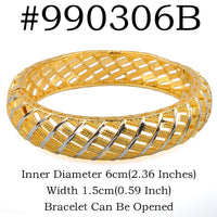 Anniyo 6CM/2.36 Inch Dubai Bangle for Women Girls Wedding Party Ethiopian Bracelet African Arab Jewelry @990006