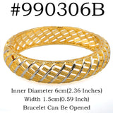 Anniyo 6CM/2.36 Inch Dubai Bangle for Women Girls Wedding Party Ethiopian Bracelet African Arab Jewelry @990006