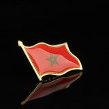 The Kingdom of Morocco National Flag Epoxy Lapel Pin Badge/Brooch For Official Suit Bag Hat Accessories