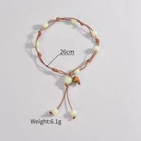 Glow In The Dark Acrylic Anklet Bracelet Boho Beach Adjustable Foot Jewelry Women And Men Weave Stackable Summer Accessories