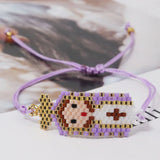 ZHONGVI Cute Religious Saint Design Bracelets for Womne Lady Colorful Miyuki Bead Europe and America Vacation Friendship Jewelry