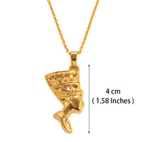 Anniyo Egyptian Queen Nefertiti Pendant Necklaces Jewelry Gold Plated African Popular Accessories @160716
