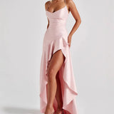 Elegant Slim Bodycon Party Dress Women 2025 Summer Sexy Spaghetti Strap Sleeveless Maxi Long Dress Casual