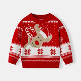 Christmas Family Matching Sweaters Mum Daughter Pullover Dad Son Cartoon Loose Jumper Boys Girls Casual Knitted Autumn Clothes