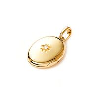 TrustDavis 925 Sterling Silver Women's Fashion Star Photo Locket Pendant with Two Photos for Women Men Jewelry Gift DS4341