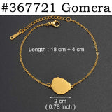 Anniyo 18CM+4CM Spain Tenerife Lanzarote Palma Gomera Fuerteventura El Hierro Map Bracelets for Women Jewelry Bangle #367421