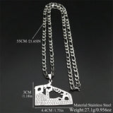 Judaism Jerusalem Old City Jewish Stainless Steel Necklaces for Women Men Gold Color Temple of God Hebrew Chain Amulet Jewelry
