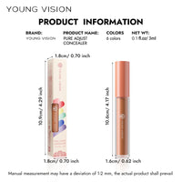 YOUNG VISION 6 Colors Hydrating Fresh Concealer Brightens Skin Tone and Covers Blemishes and Dark Eye Circles Concealer