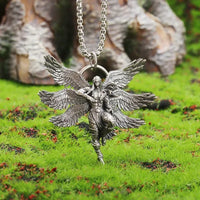 Retro Devil Mask Pendant Japanese Samurai Style Punk Pendant Necklace Men's Gothic Halloween Jewelry Gift