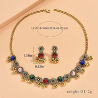 1 Set Jewelry for Women Synthetic Rhinestone Choker Necklace Earrings Set Party Style Ideal for Daily Wear Holiday Gift