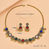 1 Set Jewelry for Women Synthetic Rhinestone Choker Necklace Earrings Set Party Style Ideal for Daily Wear Holiday Gift
