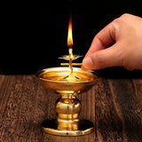 Buddha Hall Oil Lamp for Buddha Ornaments Household Butter Lamp Holder Sesame Oil Edible Oil Long Bright Lamps Buddhist Supplies