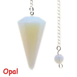 Natural Stone Quartz Agates Pendant Reiki Healing Cone Amethyst Charm Pendulum Pendants For Divination Dowsing Reiki Crystals