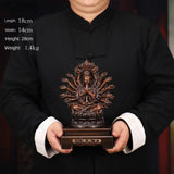 Feng Shui Mercy Bodhisattva Ornaments ,Thousand-handed Goddess of Mercy Statue, Home Office Decor Gift