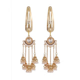 New Ethnic Indian Gold Color Crystal Long Tassel Hairpins Geometric Retro Hair Clips Girls Barrettes Slid Clip Fashion Jewelry