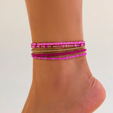 Boho Anklet Foot Chain Ankle Summer Bracelet Hollow Blue Stone Charm Sandals Barefoot Beach Foot Bridal Jewelry Wholesale A007