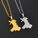 Anniyo United Kingdom Wales Pendant Necklaces Cymru Jewelry Bhreatain Bheag #323401
