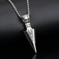 Arrow Pendant Necklace Hip Hop Style Stacktable Stainless Steel Chain Silver Color Simple Vintage Neck Jewelry For Men Women