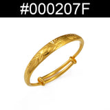 Anniyo (1Piece) Push Pull Bracelet Women Girls Gold Plated Jewelry African Dubai Arab Nigeria Ethiopian Bangles #000207