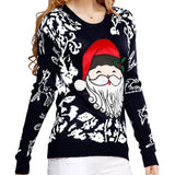 New European and American Christmas Day Sweater Customized Santa Claus Jacquard Knitted Top Hoodie