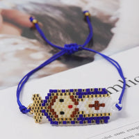 ZHONGVI Cute Religious Saint Design Bracelets for Womne Lady Colorful Miyuki Bead Europe and America Vacation Friendship Jewelry