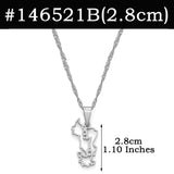Anniyo Small Mayotte Pendant Necklaces for Women Girls Mamoudzou Mahore Jewelry #146521