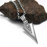 Arrow Pendant Necklace Hip Hop Style Stacktable Stainless Steel Chain Silver Color Simple Vintage Neck Jewelry For Men Women