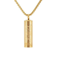 Vintage Stainless Steel Essential Oil Bottle Pendants Urn Wishing Bottle Necklace Religious Amulet Couple Party Jewelry