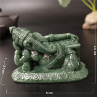 Bronze Color Ganesha Buddha Statue Ornaments Fengshui Ganesh Indian Elephant God Sculptures Figurines For Home Garden Decoration