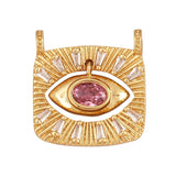 Newest Classic Amulet Turkish Blue Evil Eye Charm Pendant,18K Gold Cubic Zirconia CZ Paved,Jewelry Necklace Bracelet Supply L30