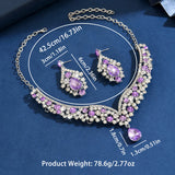 Ladies' fashionable design necklace earrings jewelry set suitable for daily wear, wedding parties, holiday gifts