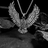 Fashionable Flying Eagle Animal Pendant Necklace Men's Personalized Motorcycle Rock Cycling Hip-Hop Trendy Jewelry