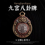 Vajra Heart Series Nine Palaces Bagua Brand Pendant Men's Copper Handle Parts Tibetan Rotable Jewelry Necklace Accessories