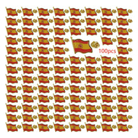 Pack Metal Spain Flag Lapel Pin Waving Spainish Pins bulk Patriotic Badge Souvenir Gifts