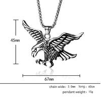 Chains Necklaces Men Eagle Pendant Stainless Steel Fashion Animal Necklace Pendants Hip Hop Choker Jewelry for Neck