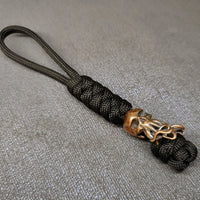 Vintage Hand-knitted Lanyard Keychain Biker helmet Pendant Paracord Rope weave Accessories Bag Hanging Handmade Car Keyring