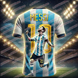 Messi Men's Celebration Commemorative Edition Sports T-shirt Quick Drying Breathable Comfortable Outdoor Daily Jersey