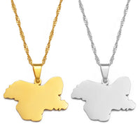 Kashmir Pendant Necklaces Stainless Steel for Women Girls Jewelry #208221